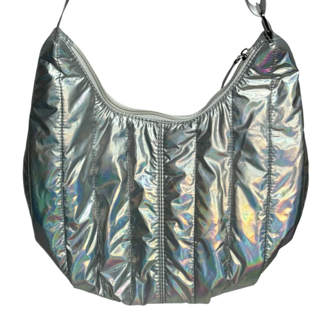 Art Class, Silver Metallic Iridescent Handbag with Adjustable Strap - Picture 6 of 6